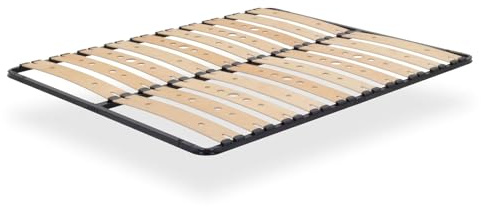AUSTEN Sommier ergonomique à lattes larges en bouleau 140x200 cm sans pieds | Les supports flexibles s'adaptent aux mouvements du corps pour offrir un soutien homogène et un couchage plus confortable.