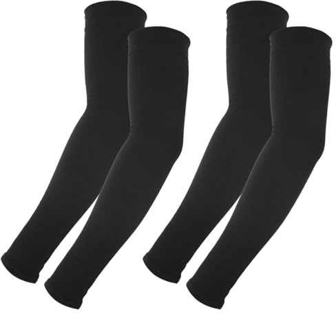 YUXIANLB 4 Pairs UV Sun Protection Arm Sleeves for Men and Women, Outdoor Sport Cooling Arm Compression Sleeves, Tatto Cover Up Sleeves for Men, Gardening Sleeve