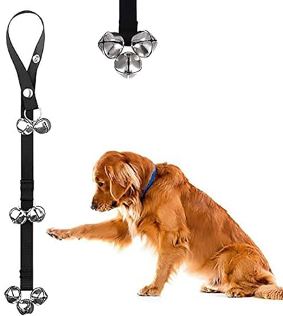 MEKEET Potty Doorbells for Dog Training Iron Bells, Adjustable Nylon Rope Toilet Training Bells (1PCS)