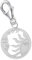 Goldene Hufeisen Sonne Mond Sterne im Kreis Charm Anhänger 925 Silber für Bettelarmband Charmkette