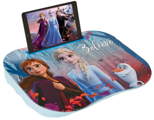 Disney Frozen 2 Girls Lap Desk with Tablet Holder, Pillow and Frozen Notebook