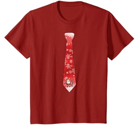 Christmas Tie Design for Men - Herren - Schwarz - S - T-Shirt - Weihnachts-T-Shirt - Kurzarm - Klassische Passform - Winter