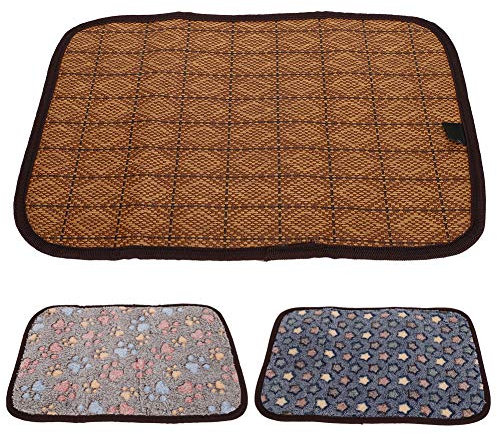 Zerodis Kühlmatte für Hunde und Katzen, Sommer, weich, quadratisch, kühlende Decke für kleine Haustiere, hält Ihr Haustier kühl (L-Kaffee-Farbe)