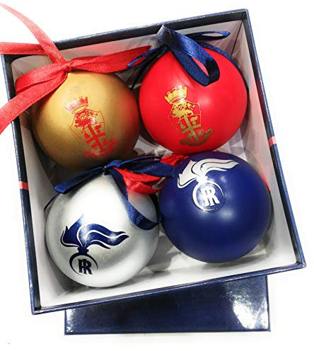 CARABINIERI Set di 4 Palline di Natale