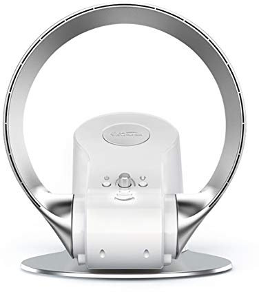 sunyu Bladeless Fans Wall Hanging, 3 Gears Adjustment 180°/90° shaking headAdjustment Timing Remote Control Silent Fanwhite