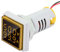Voltímetro Digital Amperímetro, Luz Indicadora LED Pantalla Digital Probador Voltaje Detector Corriente Panel Pantalla Dual 22 mm AC 0-100A 60-500V Panel Empotrado(Amarillo)
