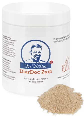 DiarDoc Zym von Dr. Hölter - Pankreasenzyme, Verdauungsenzyme für Hunde bei Darmprobleme und bei Futterunverträglichkeiten/Futtermittelallergien (250g DiarDoc Zym Pulver)