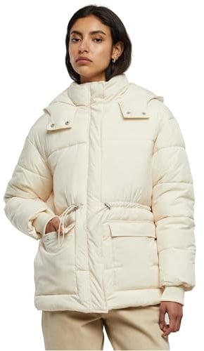 Urban Classics Damen Ladies Waisted Puffer Jacket whitesand, S