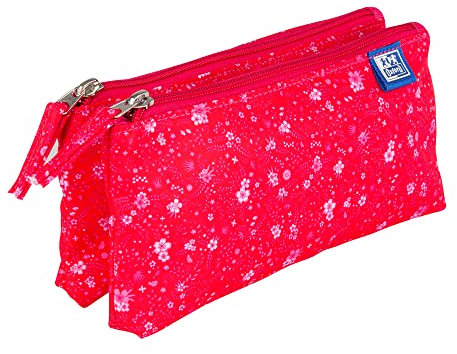 Oxford Floral Federmäppchen/Kulturbeutel/Travelcosmetic,große Kapazität, Rosa