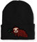 tshirtladen Schlafendes Faultier Mütze Statement Spruchmütze Beanie mit Spruch, Farbe: Black