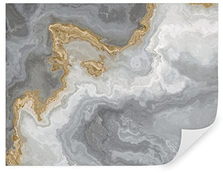 TAPEKO Papier Peint 3D Panoramique Marbre 360x250 cm style 3D Abstraction Motif de marbre gris et blanc. Papier Peint intissé pour Chambre Salon Personnalisé Décoration Murale u80491