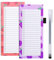 Abeillo 2 Pack Magnetic Shopping List Pad for Fridge with Pen, Magnet Notepad Grocery List (Grapes + Strawberry)
