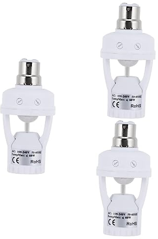 DOITOOL 3 Stk B22 Induktion Lampen Halter Bewegungssensor Licht Buchse Lichtsteckdosen-adapter Birnenkonverter Lampenfassung Glühbirnen-steckdosenadapter Schalter Lampenhalter E27