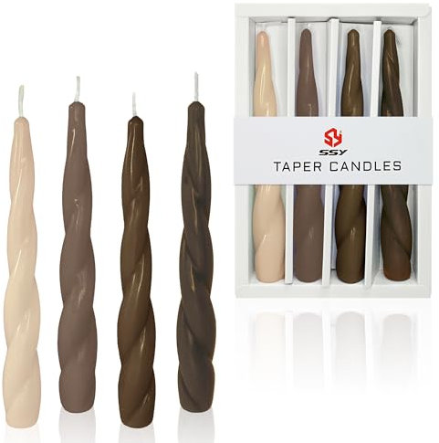 Gedengni Kerzenständer Spirale Kegel Kerzen, 7.5Zoll Spirale Kerzenständer Ohne Duft Kerzen Farbige Kerze Sticks Twisted Abendessen Kerzen