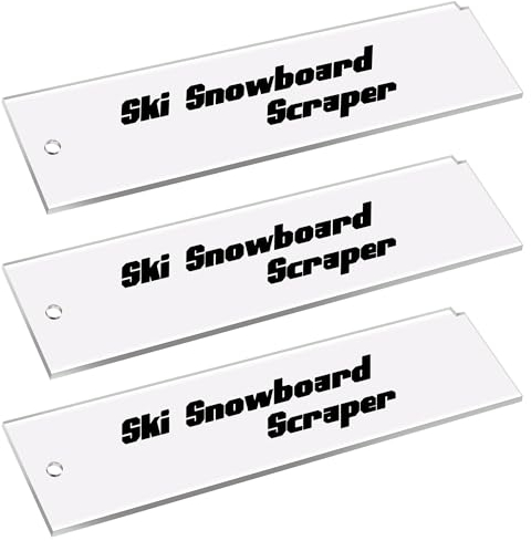 3 Stück Snowboard Wachs Kunststoff Schaber - Ski Wachs Schaber - Ski Snowboard Kunststoff Schaber zum Entfernen des extra gekühlten Wachses (5,1 x 2,3 x 0,2 Zoll)