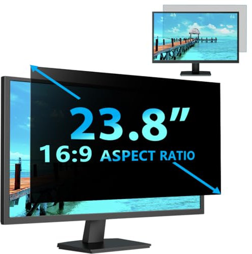 STARY Computer Privacy Screen 23.8 Inch for Widescreen 16:9 Monitor and Laptop - Anti-Glare - Anti-Scratch Protector Film - Data Confidentiality Shield [1 Pack]