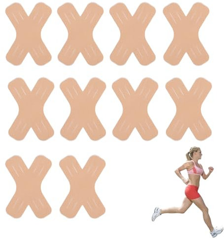 TUKEVA 10 Stück 10,5 * 7,5cm Elastasisches Kinesiologie Kinesiologie Tape Wasserfestes Physio Tape Vorgeschnitten und Geformt Für die Tägliche Übung,für Knie,Schultern,Taille,Ellenbogen (Hautfarbe)