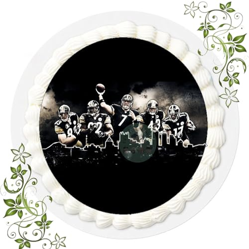 Für den Geburtstag ein Tortenbild, Zuckerbild mit Motiv, Essbares Foto für Torten, Tortenbild, Tortenaufleger Ø 20cm FONDANT American Football Nr. 10