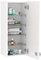 kleankin Armoire à Pharmacie Murale avec Serrure, 5 étagères et tablettes réglables, Bois et Verre, Blanc, 30x20x70cm