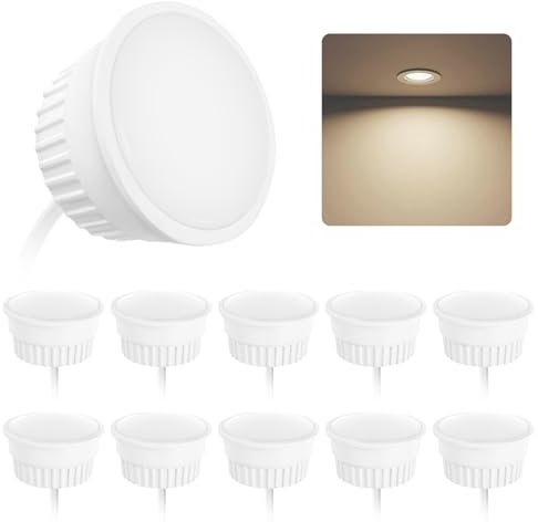BOYIR LED Modul 5W Neutralweiss 4000K LED Modul Extra Flach ø50 x 27mm 230V 500lm für Einbaustrahler Aufbauspot und Deckenspots, Ersetzt GU10 MR16 Leuchtmittel, 120 Grad, 10er Pack