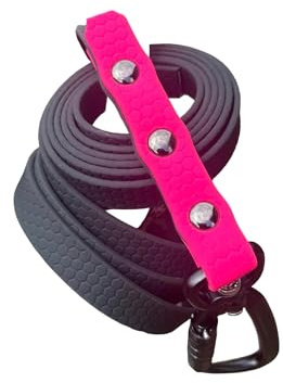 Schleppleine, zweifarbig, wasserbeständiges Hexa Gurtband, hochwertiger Sicherheitskarabiner (3 Meter)