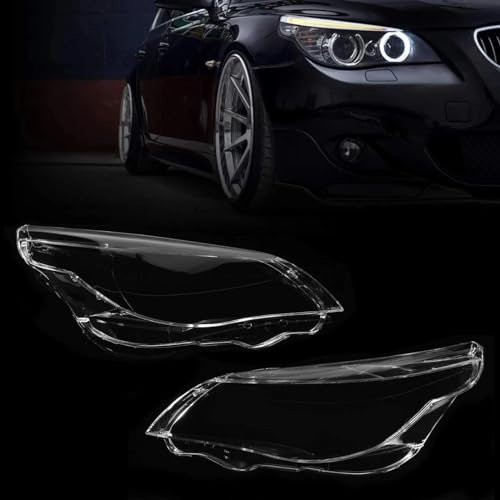 Scheinwerfer-Objektivabdeckung für BMW 5er-Serie M5 E60 E61 525i 530i 545i 550i 2003–2010 Autoscheinwerfer-Objektiv Ersatz (1 Paar)