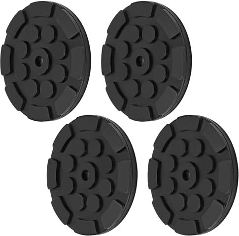 QWORK® 4er Set Gummiteller Gummiauflage Ø120mm für Wagenheber und Hebebühne - Schützt Auto vor Kratzen