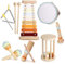 Kids Musical Instruments, Baby Montessori Musical Wooden Percussion Toys for 18M+, Kids Neutral Colors Instruments Toys Set for Boys Girls 1 Year old Preschool Educational Gift