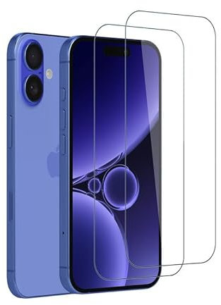 Devgoed [2 Stück] für Schutzfolie iPhone 16 Panzerglas, Frei von Staub Zero Bubble Displayschutz iPhone 16 Folie, Anti-Öl Ultrabeständig Displayfolie Panzerfolie