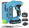 FIDISP 18 Gauge 2 in 1 Cordless Nail Gun/Stapler, 20V Battery Powered Brad Nailer/Stapler with Battery, Charger, Storage Bag, 1000 Staples and Nails for Carpentry & DIY