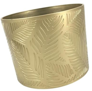 KESOTO Decorative Golden Iron Plant Pot in Versatile Gold for The Garden of The