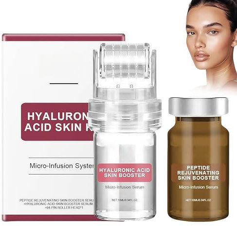 Micro Infusion System, Gesichtssystem Mit Serum, Microneedling Roller Gesicht, Microinfusion Needling System, Geeignet für Alle Hauttypen, Micro Infusionssystem Set, Serum Für Gesicht und Lippen