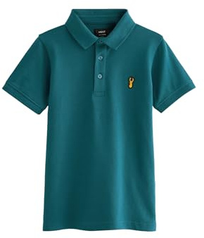 NEXT Jungen Standard Kurzärmeliges Polo-Shirt Stag Blue Teal Numeric_110