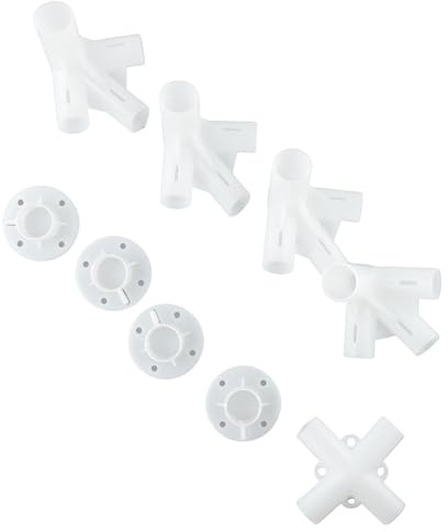Oniissy 9-teiliges Pavillon-Zeltverbinder-Set mit Eckteilen, Mitteldachverbinder, Ersatzfüße für 3 x 3 m Outdoor-Überdachung, Zeltrahmen