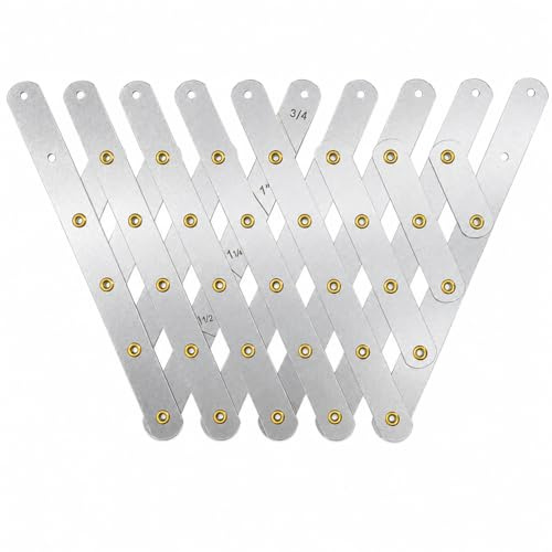 Peak Select Rivet Fan Spacer Tool｜Stainless Steel Rivet Spacer Tool with 10/20 Hole Layout｜for Rivet Hole Marking, Spacing, Drilling