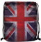 Turnbeutel Länder Flaggen Rucksack verstellbar Kordel 36 x 44 cm weiß Union Jack