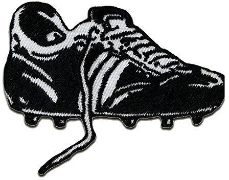 Catch the Patch Fußballschuh Fußball - (Größe: 7,3 x 5,5 cm) – Aufbügler & Applikationen in verschiedenen Größen – Ideal für Kleidung, Schulranzen, Jeans & Rucksäcke