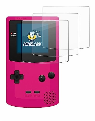 BROTECT 3 Stück Schutzglas für Nintendo Gameboy Color Schutzfolie Panzer Folie Glas Displayschutz Made in Germany [Kratzfest 9H, Anti-Fingerprint]