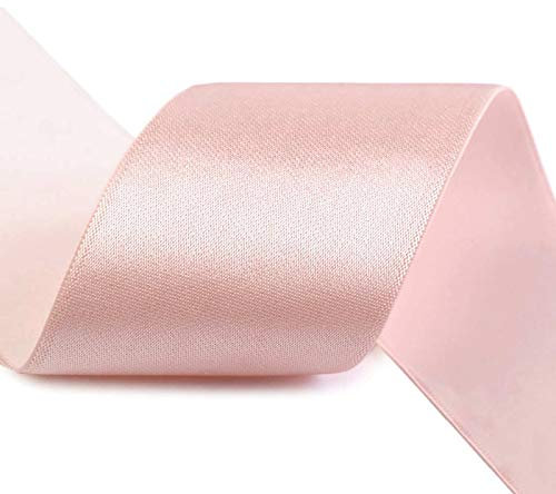 Glanz-Satin Gummiband 2m x 5cm Gummilitze 50mm f. Gürtel Kleider Blusen, Farbe:rosa