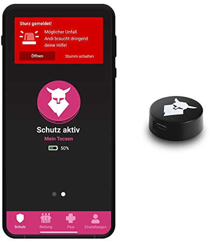uvex Tocsen Crashsensor - für Fahrradhelm, Skihelm und Reithelm - wiederaufladbar - schwarz - one size