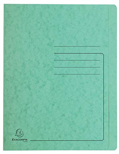 Exacompta 39993E 25er Pack Karton-Schnellhefter DIN A4 aus starkem Colorspan-Karton grün Sammelmappe Dokumentenmappe ideal für Büro und Schule