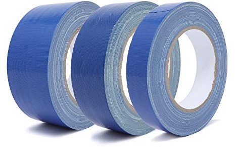 gws Premium Gewebeband | Sehr gute Klebkraft | Vielseitige Anwendung | 80 Mesh-Gewebe | Panzertape in versch. Farben | (SET | 25 + 38 + 50 mm, Blau)