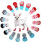 Heiqlay Hundesocken Anti Rutsch Socken für Katzen Pfotenschutz Hund Katze Pet Indoor Anti-Rutsch Socken Pfotenschutz und Traktion Dank Silikon-Gel für Hunde und Katzen, 4 Sätze, S