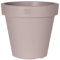 Spetebo XS Kunststoff Pflanzkübel klein - 25 cm/beige - Blumenkübel rund für Außen und Innen - Garten Pflanztopf Blumentopf Pflanzgefäß Übertopf
