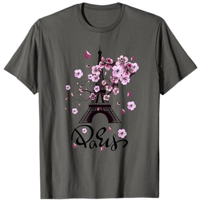 Enjoy Wear Cool Floral Paris France Blossom Fashion Graphic T-Shirt