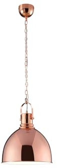 Industrial Pendelleuchte aus Metall Kupfer glänzend Ø 31cm