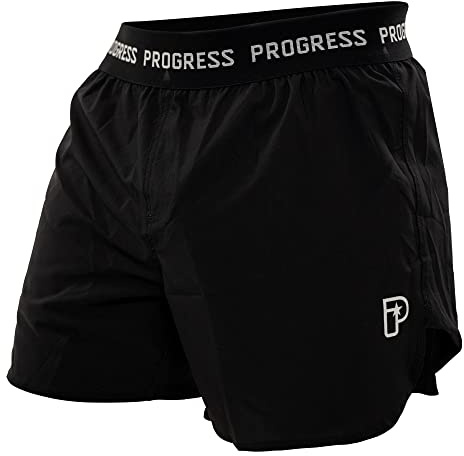 Progress Jiu Jitsu Academy BJJ Shorts | Comfortable & Durable Mens Board Shorts | Black - 32