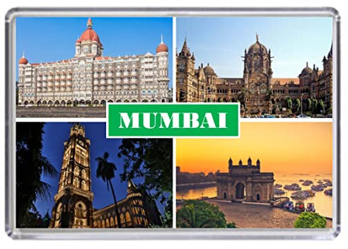 Mumbai India Souvenir Acrylic Fridge Magnet (Standard: 70x45mm)