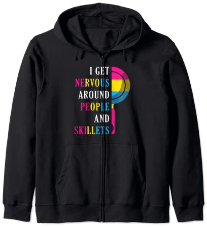 Pansexual Pride Pan Skillet Quote Pansexuality Pan Pride Zip Hoodie