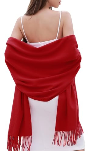 RIIQIICHY Damen Schal Stola Festlich Fur abendkleid Pashmina Schals tücher für Frauen Hochzeit Schultertuch Winter Herbst